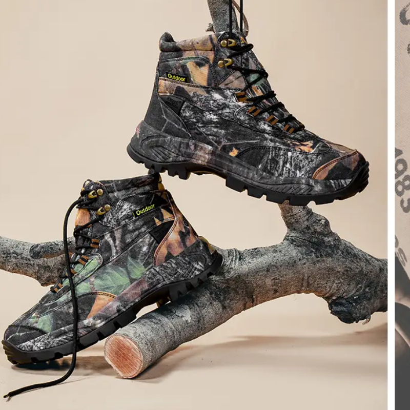Hunting Outdoor Boots - 남성용 하이탑 카모플라주 사냥 부츠 통기성