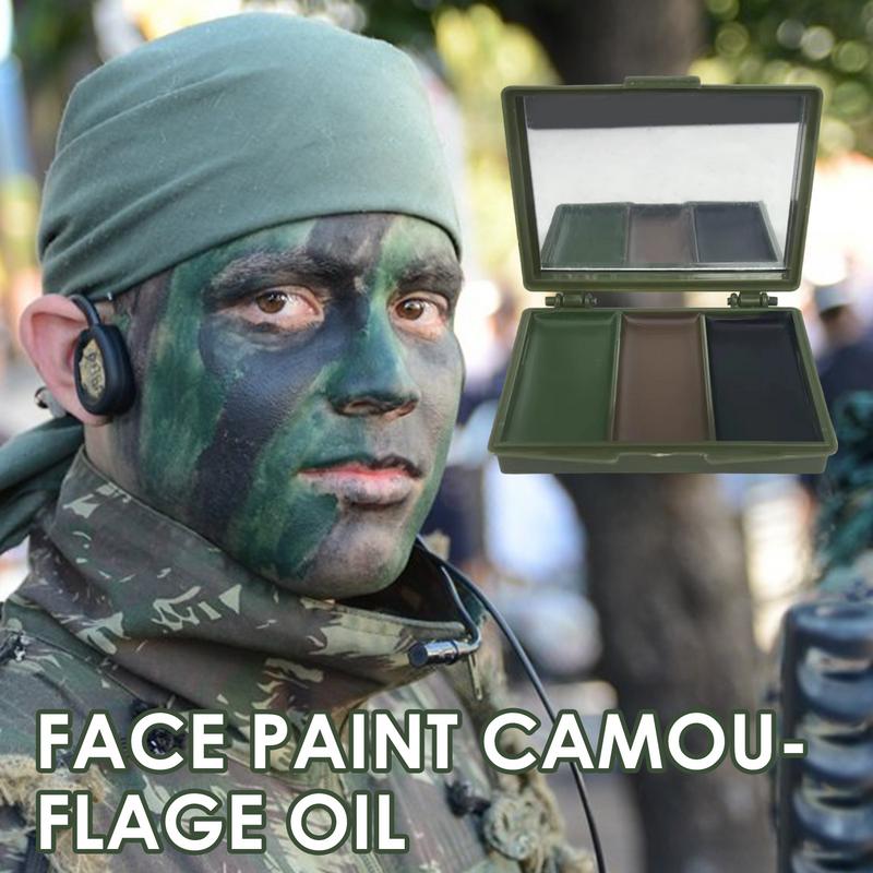 Camo Face Paint - 3 색 육군 팬 CS 슈팅