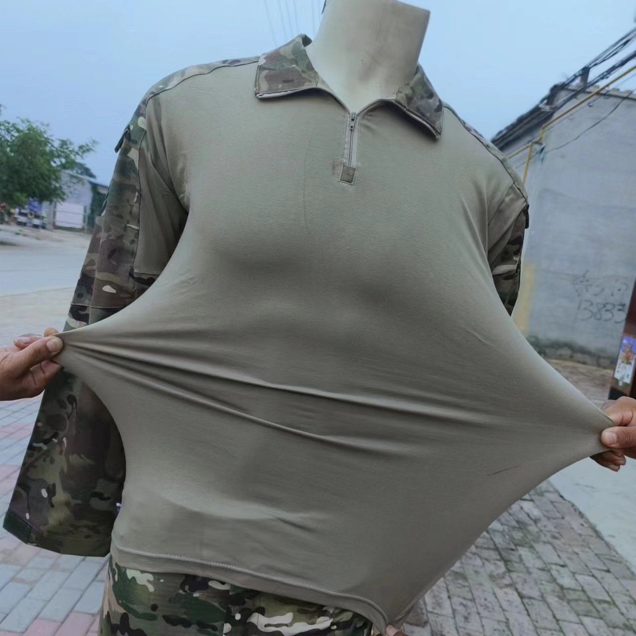 야외 전술 하이킹 티셔츠 남자 전투 군대 CP 위장 긴 - Outdoor Hunting T Shirts 리뷰 및 가격