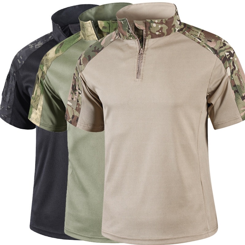 남성 여름 카모 전술 셔츠 반팔 퀵 드라이 전투 티셔츠 - Outdoor Hunting T Shirts 리뷰 및 가격