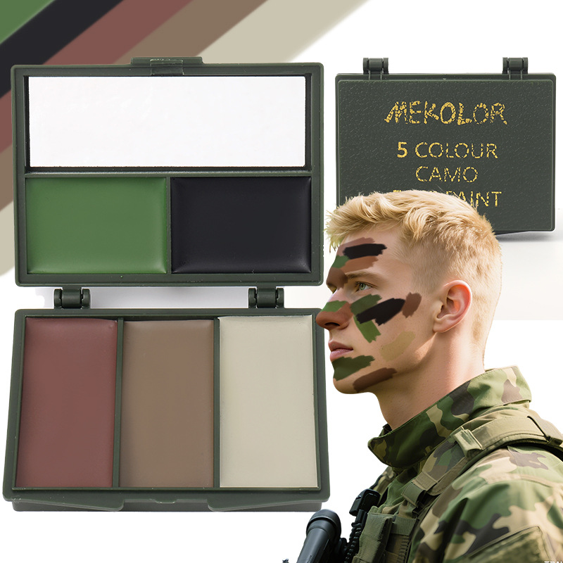 5색 숲 위장-컴팩트 페이스 페인트 키트, 포켓 사이즈 - Camo Face Paint 리뷰 및 가격