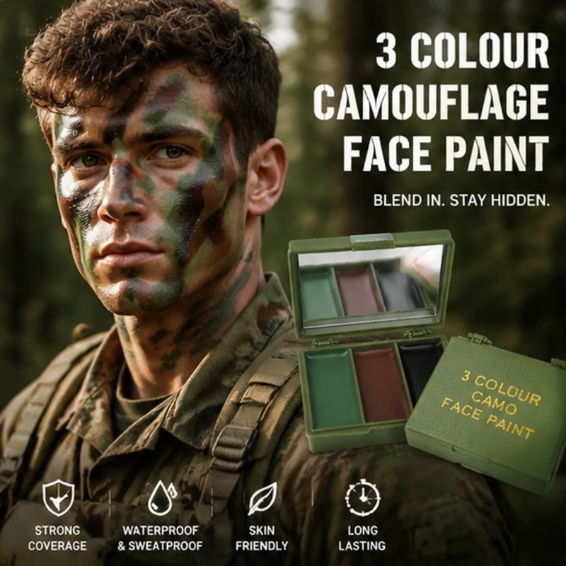 3색 위장 페이스 페인팅 위장 오일 전술 야외 Cs 장 - Camo Face Paint 리뷰 및 가격