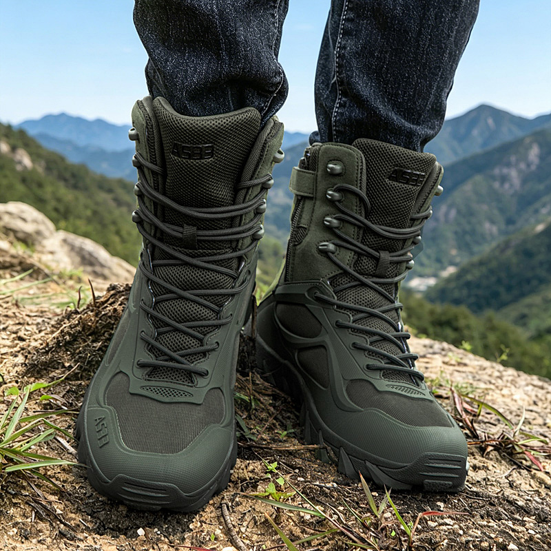 남성 전술 부츠 캐주얼 초경량 훈련 안전 작업 방수 야 - Hunting Outdoor Boots 리뷰 및 가격