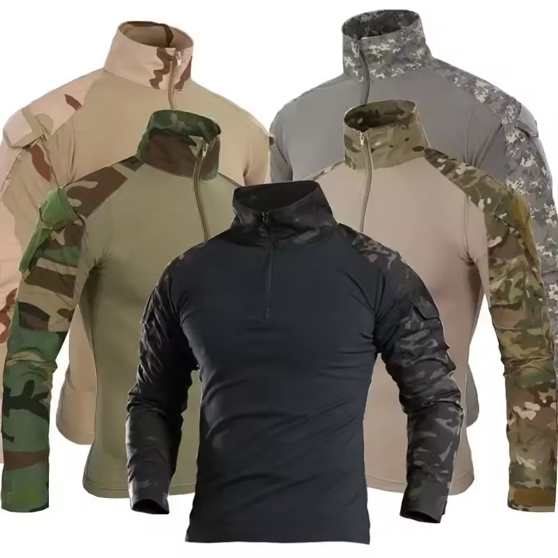 남성용 야외 전술 하이킹 티셔츠, 사냥 위장 긴 소매  - Outdoor Hunting T Shirts 리뷰 및 가격