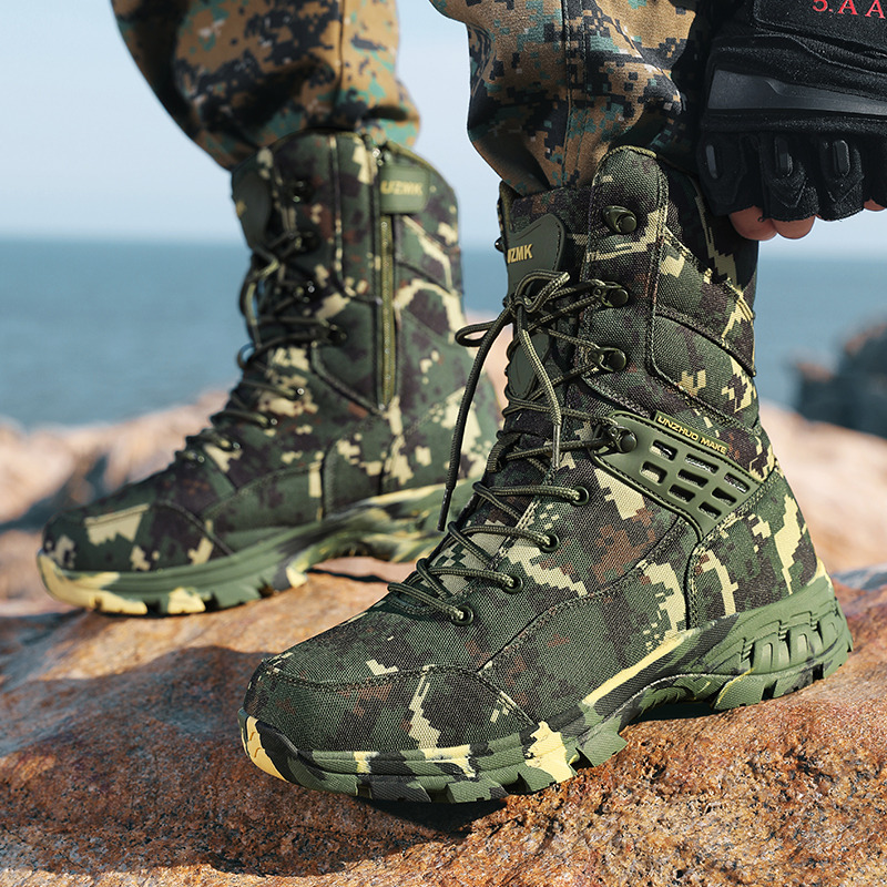 고품질 남성용 야외 부츠 위장 사냥 남자 트레킹 부츠  - Hunting Outdoor Boots 리뷰 및 가격