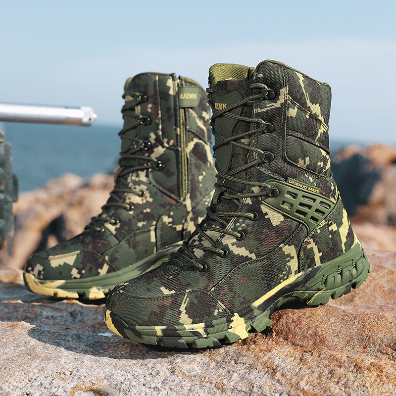 고품질 남성용 야외 부츠 위장 사냥 남자 트레킹 부츠  - Hunting Outdoor Boots 리뷰 및 가격